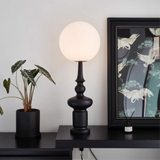 Modern Floor Lamp  Bauhaus Black Metal Base With Globe Shade - Product example