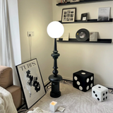Modern Floor Lamp  Bauhaus Black Metal Base With Globe Shade - Product detail 5