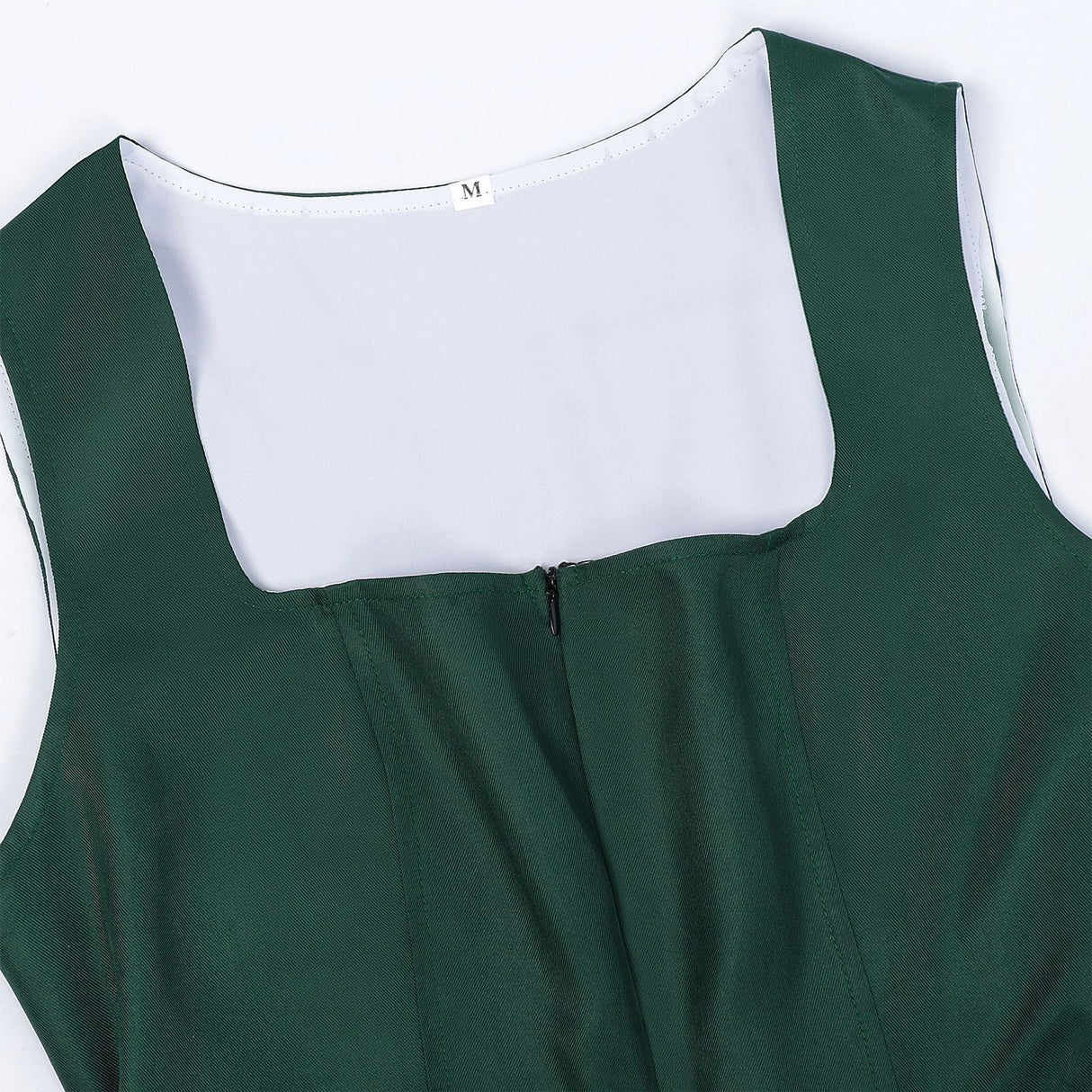 Traditional Dirndl Dress  Emerald Green With Lace Blouse  Apron - Product detail 5