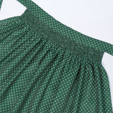 Traditional Dirndl Dress  Emerald Green With Lace Blouse  Apron - Product detail 8