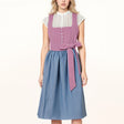 Traditional Dirndl Dress  Mauve Bodice With Floral Cotton Skirt - Product showcase