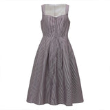 Traditional Dirndl Dress  Bavarian Cotton With Striped Apron - Product detail 4