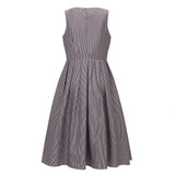 Traditional Dirndl Dress  Bavarian Cotton With Striped Apron - Product detail 5