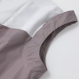 Traditional Dirndl Dress  Bavarian Cotton With Striped Apron - Product detail 8