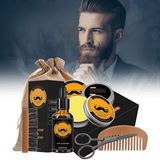 Beard Growth Kit  Complete Care Set with Dermaroller and Natural Oils - Product example