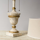 Vintage Table Lamp  Antique White Base with Beige Shade - Product detail 5