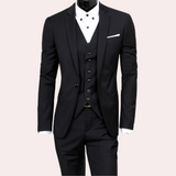 Classic Three Piece Suit  Premium Black Business Formal Wear - Product detail 5