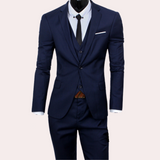 Classic Three Piece Suit  Premium Black Business Formal Wear - Product example