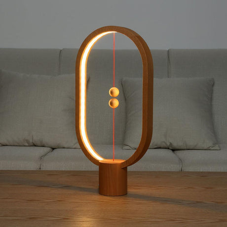 Wooden Table Lamp  Magnetic Touch Control LED Light - Product detail 4