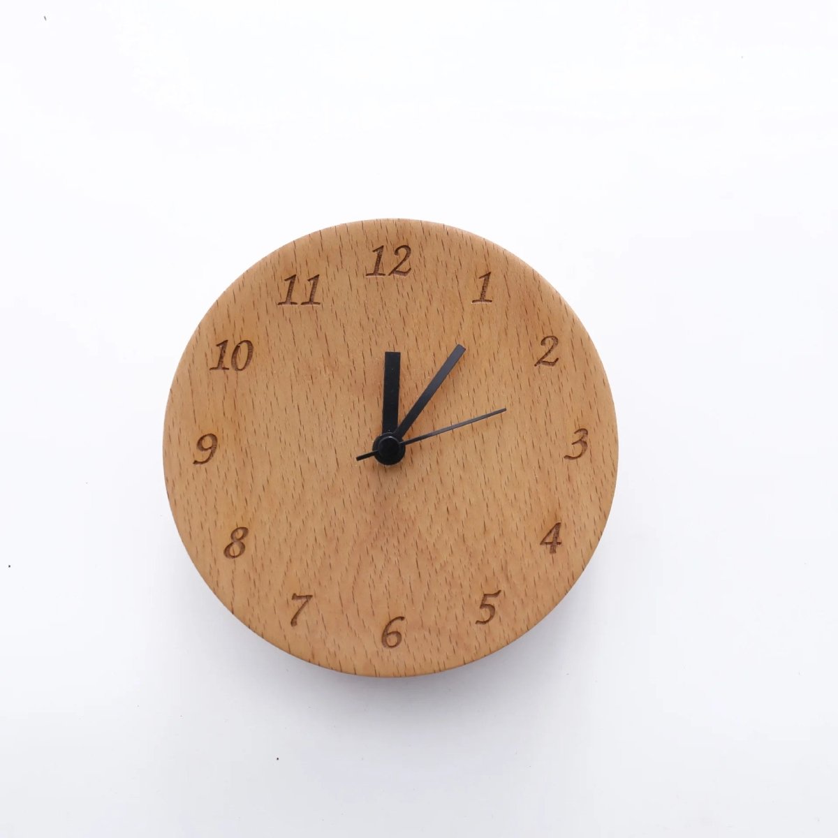 Wooden Desk Clock  Roman Numerals Beech Wood Design - Product detail 6