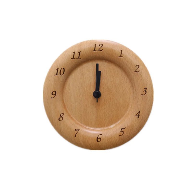 Wooden Desk Clock  Roman Numerals Beech Wood Design - Product detail 7