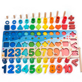Montessori Learning Toy  Wooden Number Puzzle Board Set - Product example