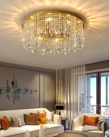 Crystal Ceiling Light  Gold Frame With Cascading Crystals - Product detail 16