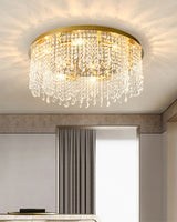 Crystal Ceiling Light  Gold Frame With Cascading Crystals - Product detail 9
