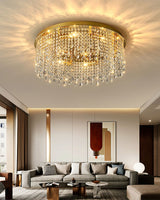Crystal Ceiling Light  Gold Frame With Cascading Crystals - Product detail 11
