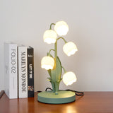 Lily Valley Table Lamp  Floral Green Metal Design - Product detail 6
