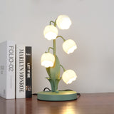 Lily Valley Table Lamp  Floral Green Metal Design - Product detail 7