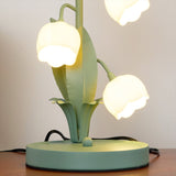 Lily Valley Table Lamp  Floral Green Metal Design - Product detail 8