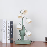 Lily Valley Table Lamp  Floral Green Metal Design - Product detail 26