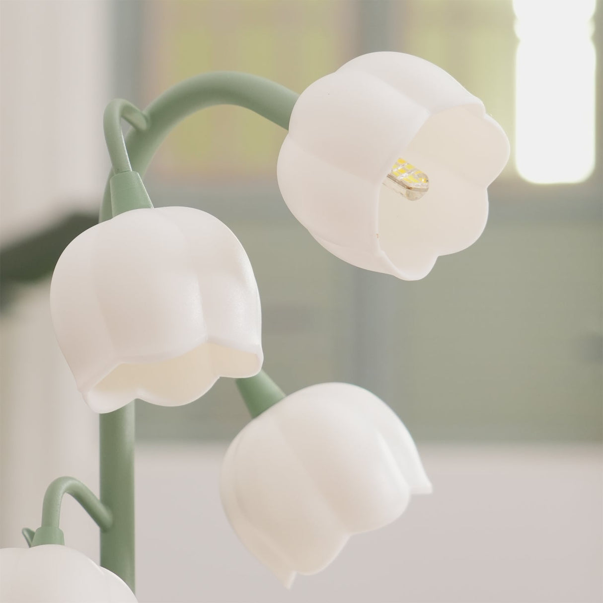 Lily Valley Table Lamp  Floral Green Metal Design - Product detail 21
