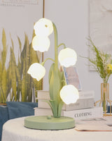 Lily Valley Table Lamp  Floral Green Metal Design - Product detail 20