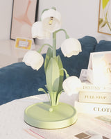 Lily Valley Table Lamp  Floral Green Metal Design - Product detail 17