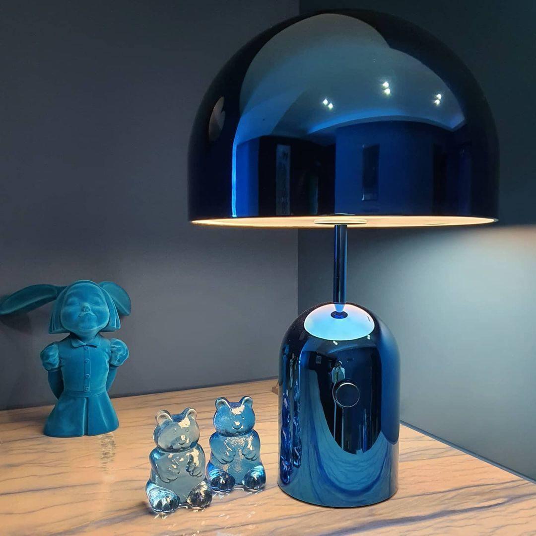 Modern Table Lamp  Chrome Bell Glass Design - Product detail 25