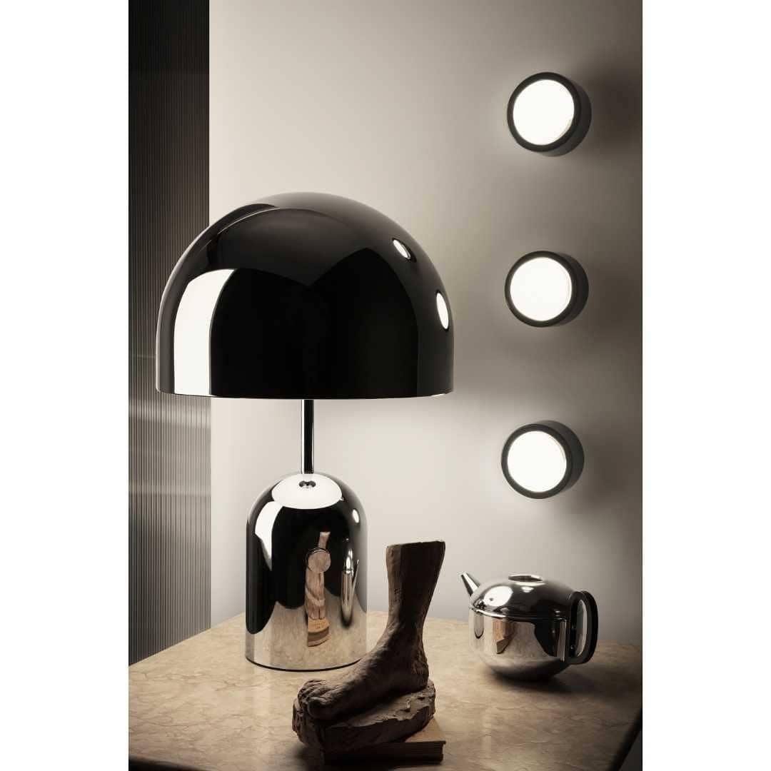 Modern Table Lamp  Chrome Bell Glass Design - Product detail 26