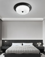Modern Flush Mount Ceiling Light  Glass Dome with Bronze Trim - Product detail 7