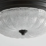 Modern Flush Mount Ceiling Light  Glass Dome with Bronze Trim - Product detail 4