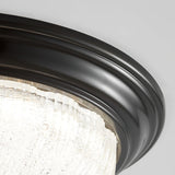 Modern Flush Mount Ceiling Light  Glass Dome with Bronze Trim - Product detail 5