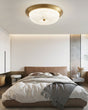Modern Flush Mount Ceiling Light  Glass Dome with Bronze Trim - Product detail 9