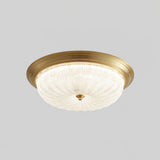 Modern Flush Mount Ceiling Light  Glass Dome with Bronze Trim - Product detail 13