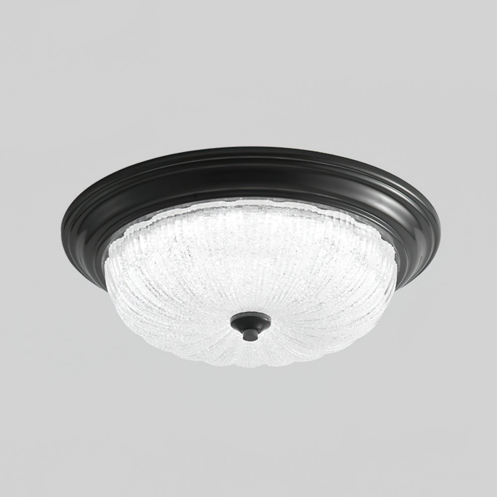 Modern Flush Mount Ceiling Light  Glass Dome with Bronze Trim - Product detail 16