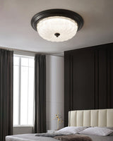 Modern Flush Mount Ceiling Light  Glass Dome with Bronze Trim - Product detail 12