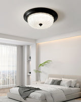 Modern Flush Mount Ceiling Light  Glass Dome with Bronze Trim - Product detail 6