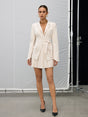 Belted Blazer Dress  Cinched Waist Mini Design - Product showcase