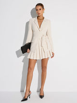 Belted Blazer Dress  Cinched Waist Mini Design - Product example