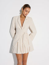 Belted Blazer Dress  Cinched Waist Mini Design - Product detail 5