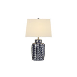 Geometric Table Lamp  Blue White Porcelain Design - Product detail 13