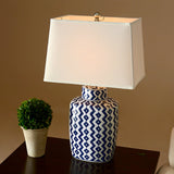 Geometric Table Lamp  Blue White Porcelain Design - Product detail 10