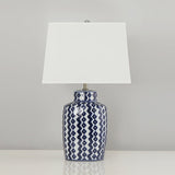 Geometric Table Lamp  Blue White Porcelain Design - Product detail 6