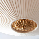 Modern Ceiling Light  Pleated White Shade Gold Accent - Product detail 5