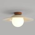 Modern Ceiling Light  Wide Metal Shade Glass Globe Design - Product detail 11