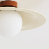 Modern Ceiling Light  Wide Metal Shade Glass Globe Design - Product detail 8