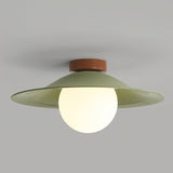 Modern Ceiling Light  Wide Metal Shade Glass Globe Design - Product detail 12