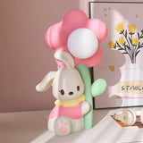 Kids Bunny Table Lamp  Flower Nightlight Design - Detailed view