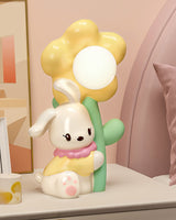 Kids Bunny Table Lamp  Flower Nightlight Design - Product example