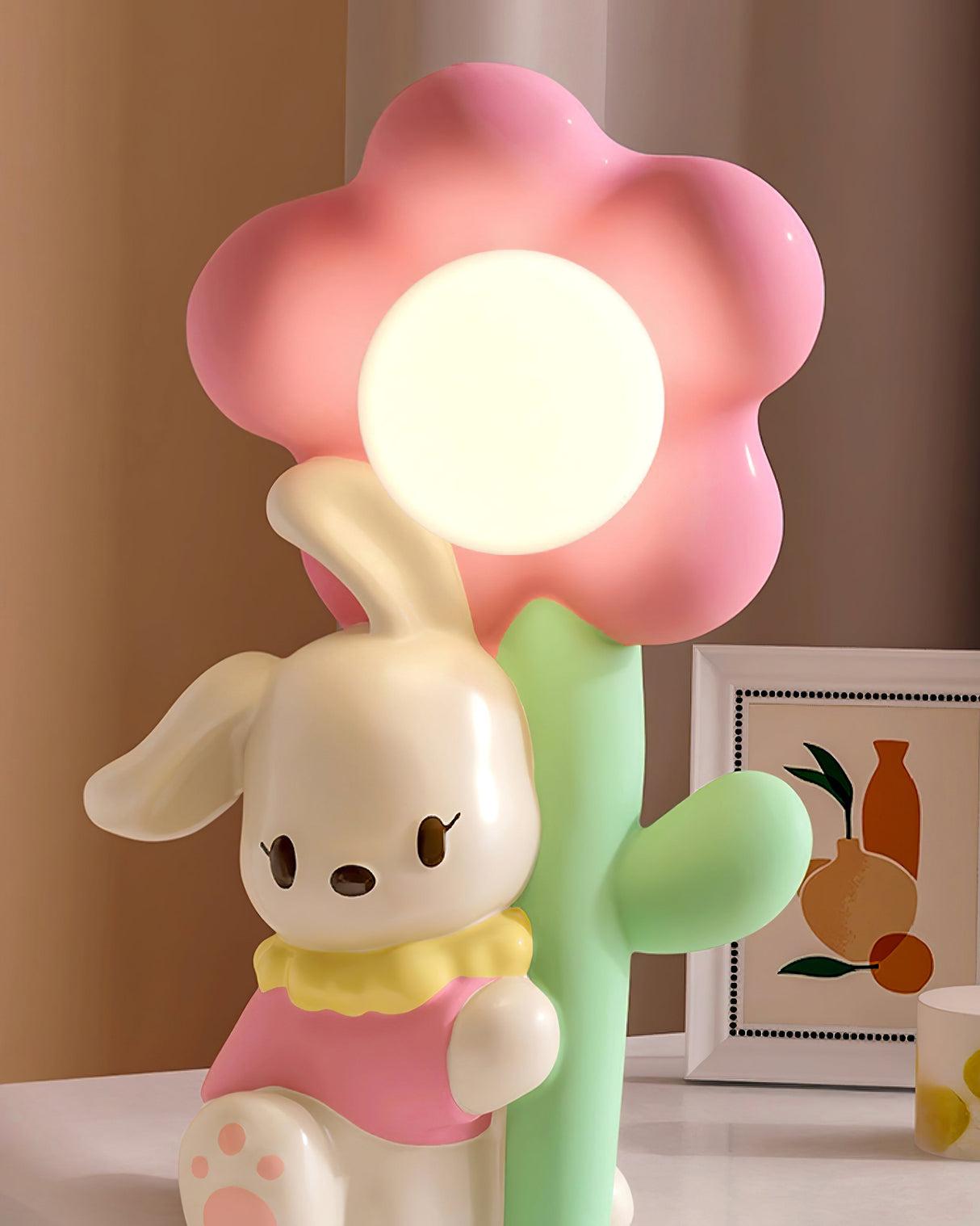 Kids Bunny Table Lamp  Flower Nightlight Design - Product detail 9