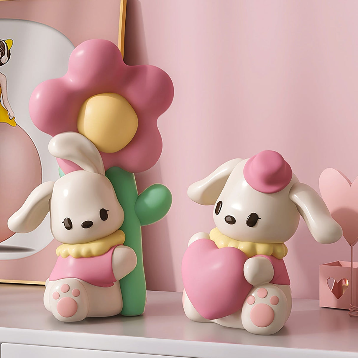 Kids Bunny Table Lamp  Flower Nightlight Design - Product detail 11